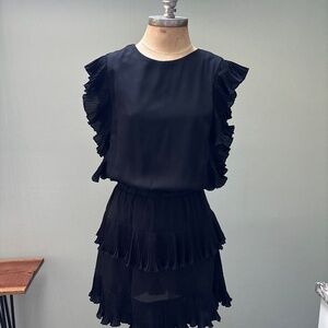 Black ruffle dress